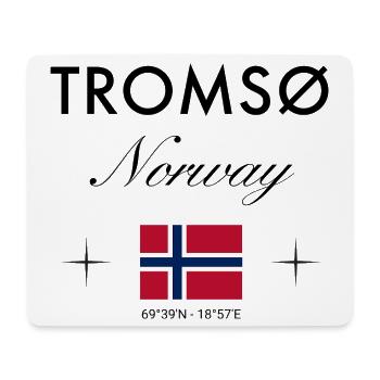 Tromsø Norwegen Koordinaten Reise Souvenir - Mousepad (Querformat) - Weiß - Vorne