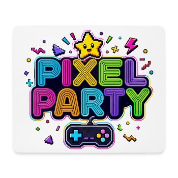 Retro Pixel Party années 80 - Tapis de souris (format paysage) - blanc - Devant