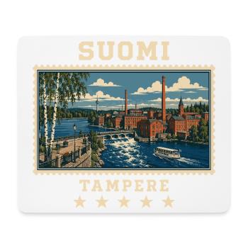 Finnland Tampere Vintage Reisemarke - Mousepad (Querformat) - Weiß - Vorne