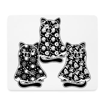 Funny Halloween Cat Ghost - Mousepad (Querformat) - Weiß - Vorne