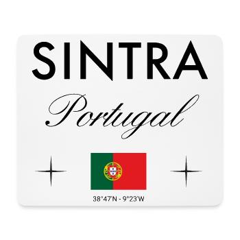 Sintra Portugal Koordinaten Reise Souvenir - Mousepad (Querformat) - Weiß - Vorne