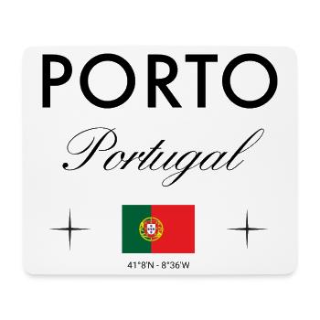 Porto Portugal Koordinaten Reise Souvenir - Mousepad (Querformat) - Weiß - Vorne