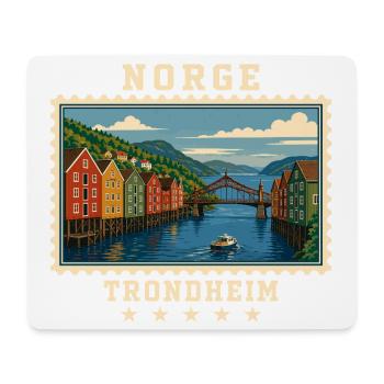 Norwegen Trondheim Vintage Reisemarke - Mousepad (Querformat) - Weiß - Vorne