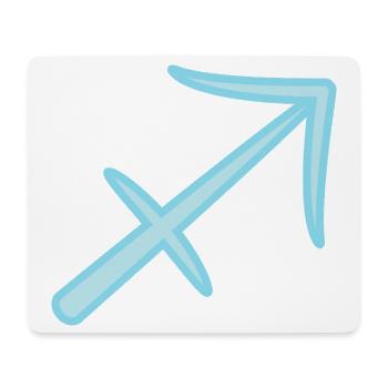 Schütze Tierkreiszeichen Pastel Blau - Mousepad (Querformat) - Weiß - Vorne