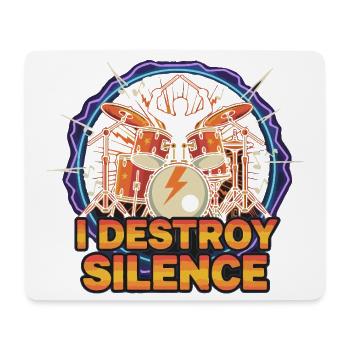 Zerstöre Stille - Mousepad (Querformat) - Weiß - Vorne