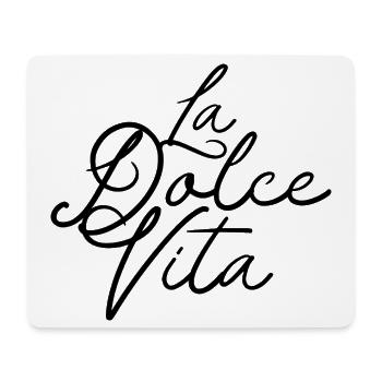 LaDolceVita Spruch – Minimal Typo Design - Mousepad (Querformat) - Weiß - Vorne