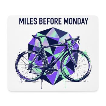Wheels Before Monday Geometry - Mouse Pad (horizontal) - white - Front