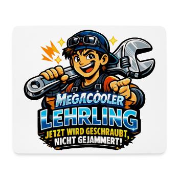 Megacooler Lehrling - Kein Jammern - Mousepad (Querformat) - Weiß - Vorne