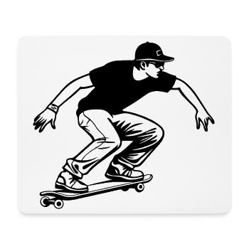 Skateboard Boy - Tapis de souris (format paysage) - blanc - Devant