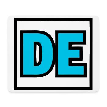 DE Initials Letters Logo - Mouse Pad (horizontal) - white - Front