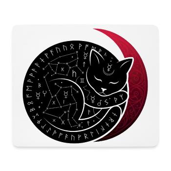 Constellation du Chat Lunaire - Tapis de souris (format paysage) - blanc - Devant