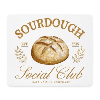 Sourdough Social Club – Sauerteig Design - Mousepad (Querformat) - Weiß - Vorne