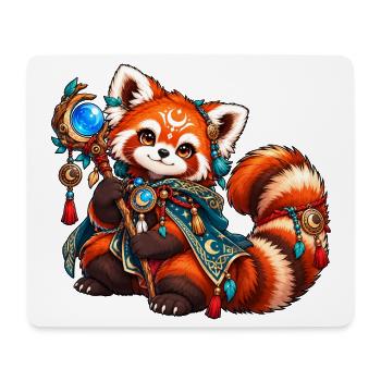Kawaii Mystischer Roter Panda - Mousepad (Querformat) - Weiß - Vorne