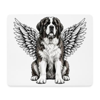 Berner Sennenhund Engel Abschied Flügel - Mousepad (Querformat) - Weiß - Vorne