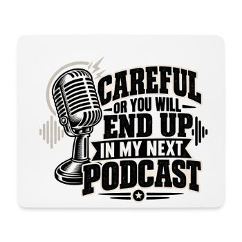 Lustiger Podcaster Content Creator Blogger Media Art - Mousepad (Querformat) - Weiß - Vorne