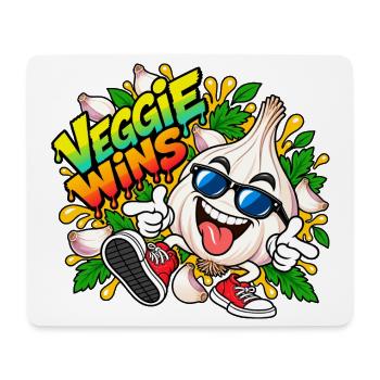 Cooles Radieschen - Mousepad (Querformat) - Weiß - Vorne