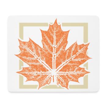 Ahornblatt  - Mousepad (Querformat) - Weiß - Vorne