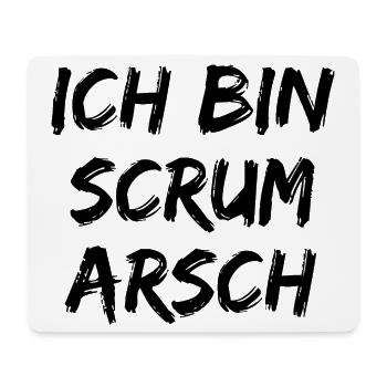 ICH BIN SCRUM ARSCH AGILE TEAM PROJEKTMANAGER  - Mousepad (Querformat) - Weiß - Vorne