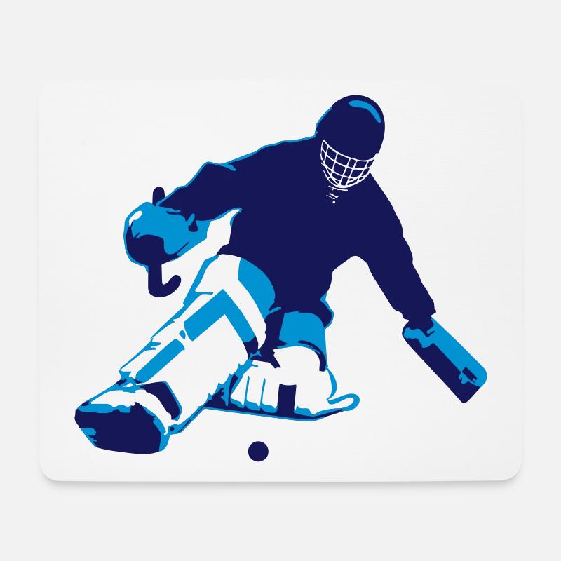 Feldhockey Torwart - Mousepad (Querformat) - Weiß