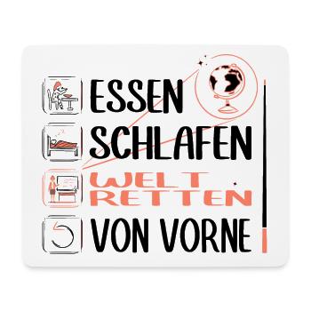 "Super Lehrerin" rettet die Welt. - Mousepad (Querformat) - Weiß - Vorne