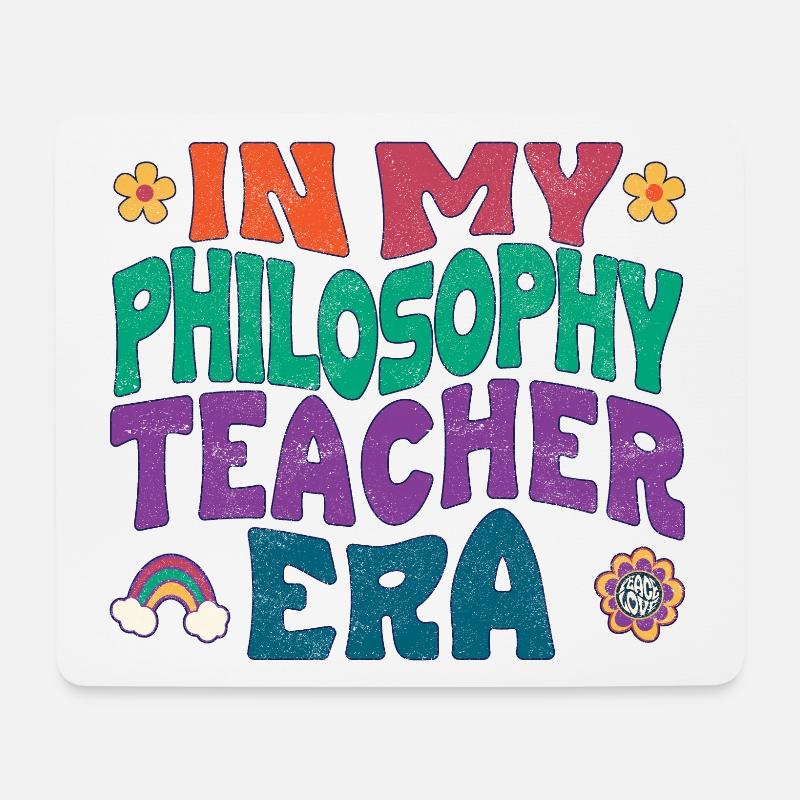 in my philosophy teacher era dunkel - Mousepad (Querformat) - Weiß