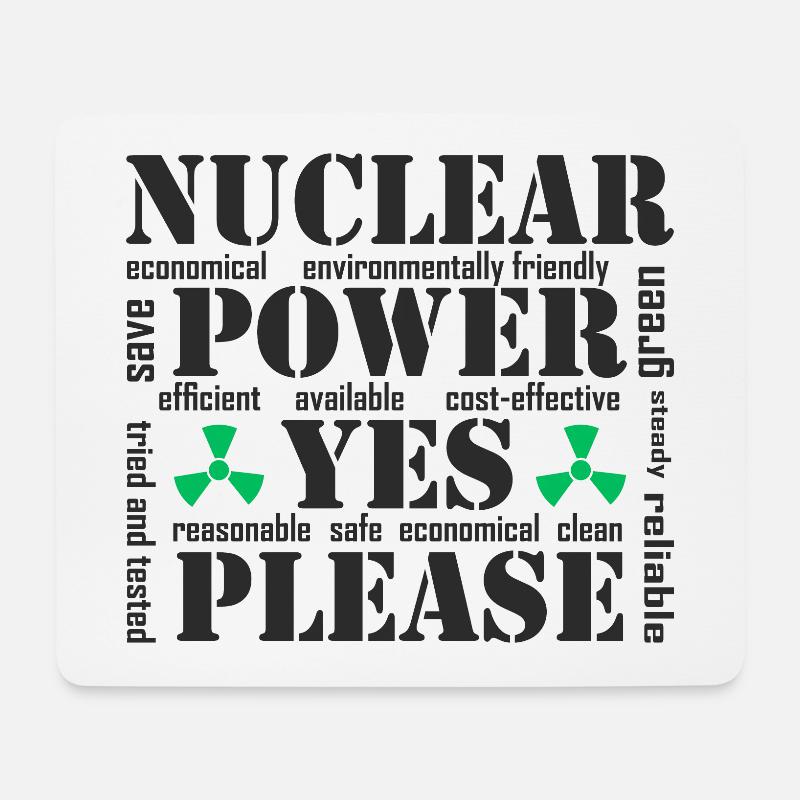 Atomkraft, Ja bitte, Kernenergie - Mousepad (Querformat) - Weiß