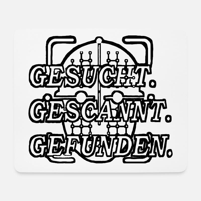 Gesucht Gescannt Gefunden - Mousepad (Querformat) - Weiß