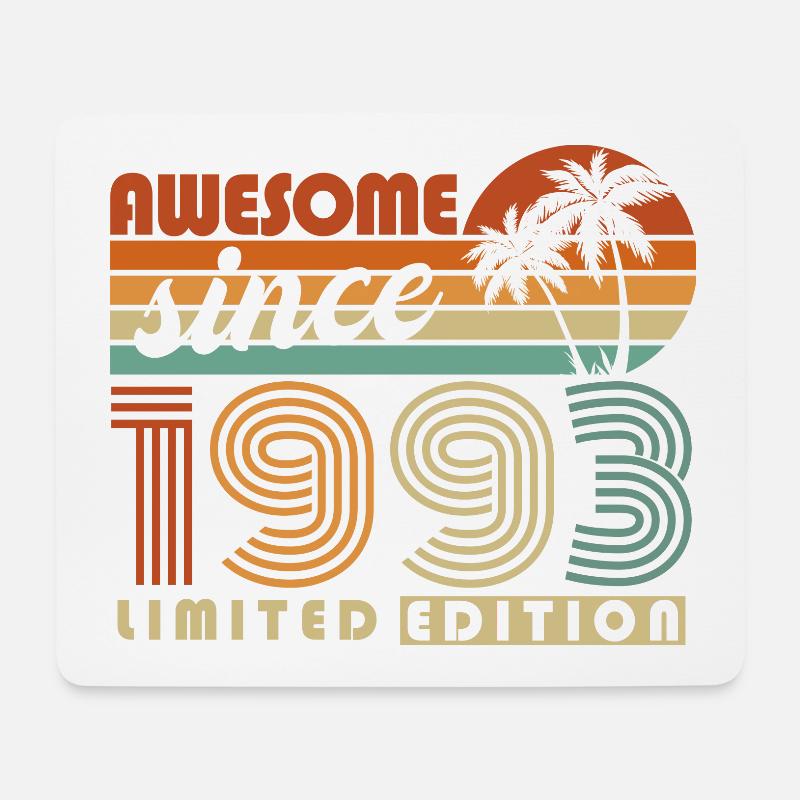 1993 Jahrgang Vintage Retro Geburtstag Geschenk - Mousepad (Querformat) - Weiß