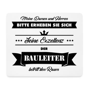 Der Bauleiter betritt den Raum - Mousepad (Querformat) - Weiß - Vorne