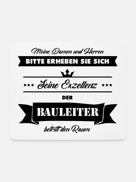 Der Bauleiter betritt den Raum - Mousepad (Querformat) - Weiß