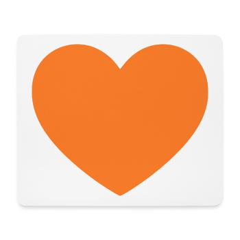 orangenes Herz orangen Geschenk Valentinstag - Mousepad (Querformat) - Weiß - Vorne