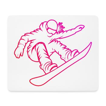 Ein Motiv nur für Snowboard für Frauen - Mousepad (Querformat) - Weiß - Vorne