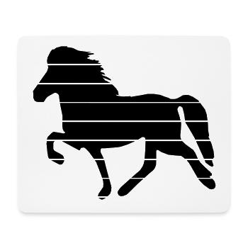 Icelandic Horse: Islandpferd Pferd Pony Merch - Mousepad (Querformat) - Weiß - Vorne
