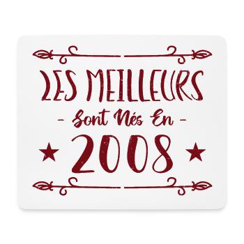 Les meilleurs sont nés en 2008 - Tapis de souris (format paysage) - blanc - Devant