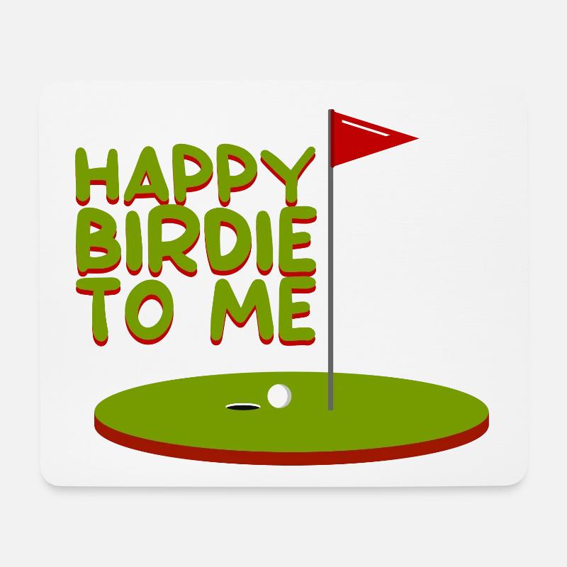 Happy Birdie To Me - Mousepad (Querformat) - Weiß