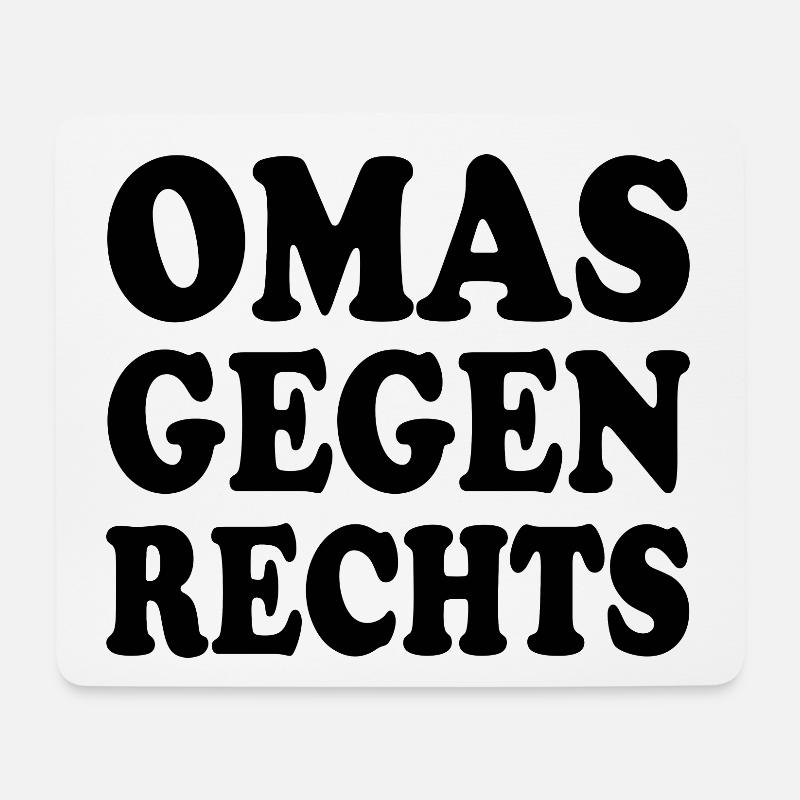 Omas gegen rechts - Mousepad (Querformat) - Weiß