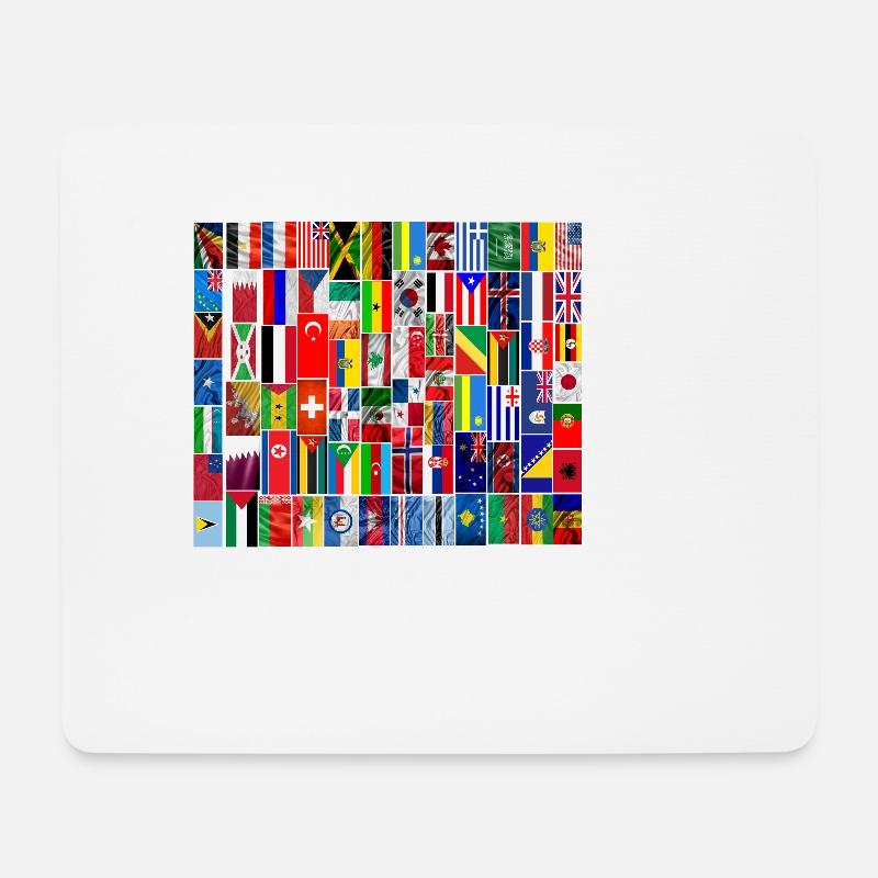 Flaggen aus aller Welt 2 - Mousepad (Querformat) - Weiß