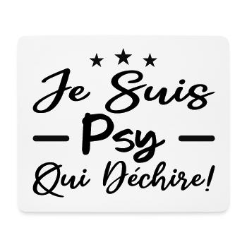 je suis psy qui déchire - Tapis de souris (format paysage) - blanc - Devant