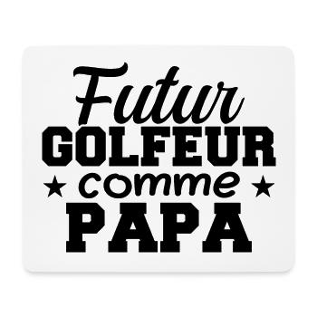 Bébé Futur Golfeur Comme Papa Cadeau Naissance - Tapis de souris (format paysage) - blanc - Devant
