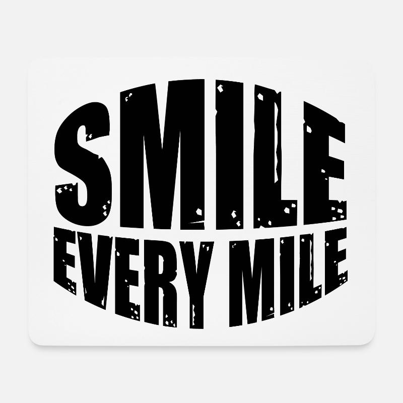 Smile Every Mile 7 - Mousepad (Querformat) - Weiß