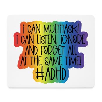 ADHS - Mousepad (Querformat) - Weiß - Vorne