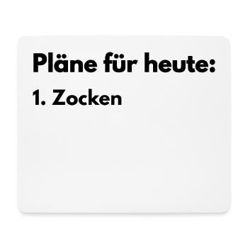 Zocker Gamer Shirt lustig | Gaming Kleidung - Mousepad (Querformat) - Weiß - Vorne