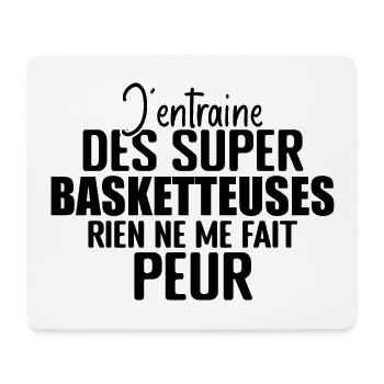 Entraineur Basketball Cadeau Coach Basketball - Tapis de souris (format paysage) - blanc - Devant