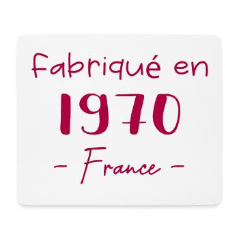 fabriqué In France 1970 - Tapis de souris (format paysage) - blanc - Devant
