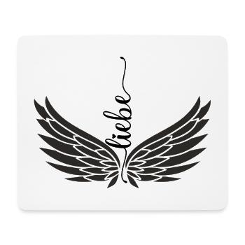 Engel Liebe T Shirt - Mousepad (Querformat) - Weiß - Vorne