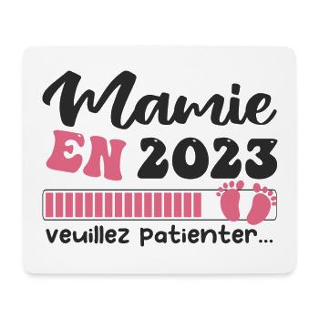 Mamie en 2023 | Cadeau future mamie 2023 Cadeau - Tapis de souris (format paysage) - blanc - Devant