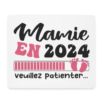 Mamie en 2024 | Cadeau future mamie 2024 Cadeau - Tapis de souris (format paysage) - blanc - Devant