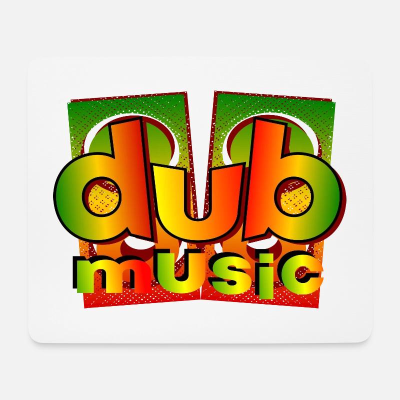dub music reggae - Mousepad (Querformat) - Weiß