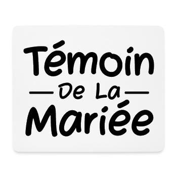 Témoin de la mariée - Tapis de souris (format paysage) - blanc - Devant