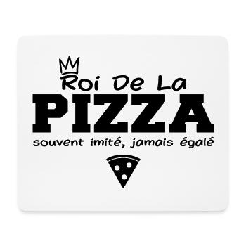 Roi de la pizza | cadeau drôle pizzaiolo - Tapis de souris (format paysage) - blanc - Devant